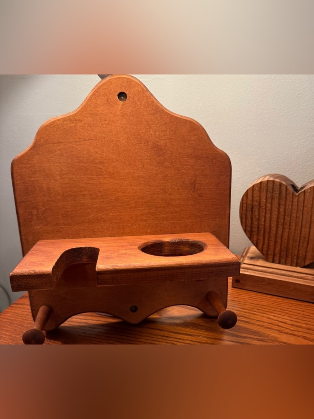 Vintage Wooden Hair Caddy